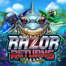 Razor Returns slot logo by Push Gaming at Cashed Casino