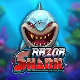 Razor Shark slot logo by Push Gaming at Cashed Casino
